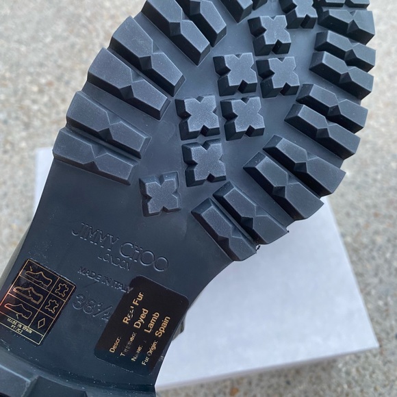 Jimmy Choo Bei Flat Boots leather /shearling size 38.5 - Picture 11 of 12